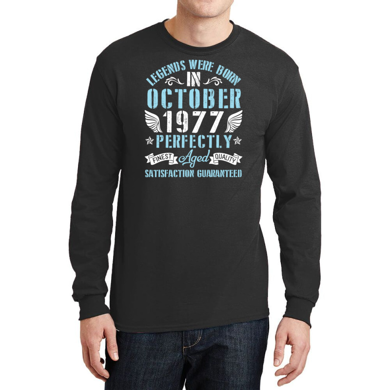 Happy Birthday 43 Years Old Legends Were Born In O Long Sleeve Shirts | Artistshot