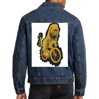 Bicycling Lion Quote Men Denim Jacket | Artistshot