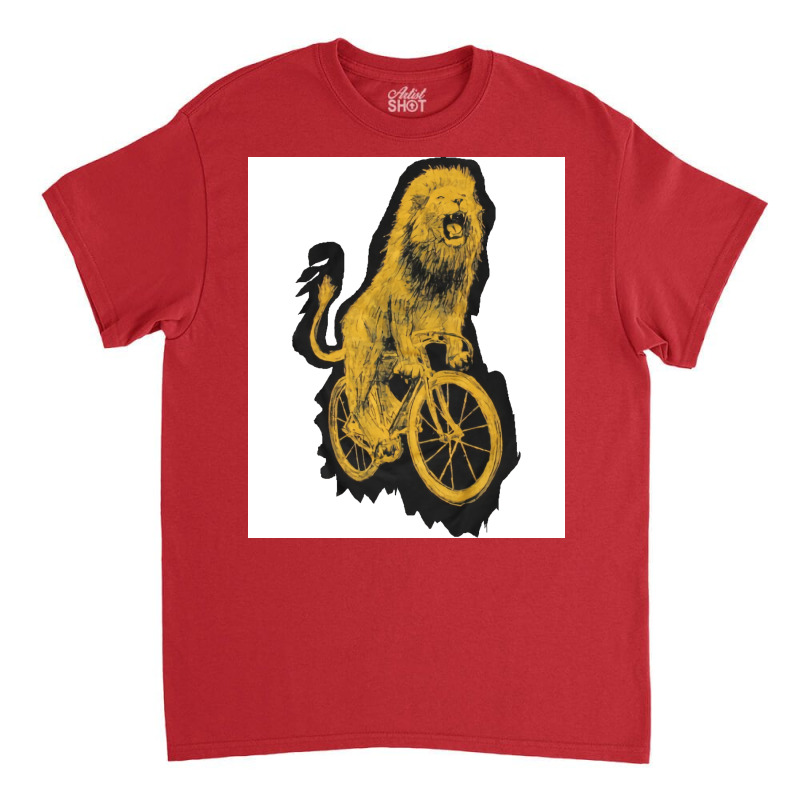 Bicycling Lion Quote Classic T-shirt | Artistshot