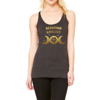 Behavior Analyst Boho Moon Wild Rose Golden Design Racerback Tank | Artistshot