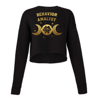 Behavior Analyst Boho Moon Wild Rose Golden Design Cropped Sweater | Artistshot