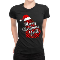 Womens Georgia Christmas Shirt Merry Christmas Y'a Ladies Fitted T-shirt | Artistshot