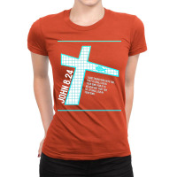 John 824 Bible Verse Design Ladies Fitted T-shirt | Artistshot