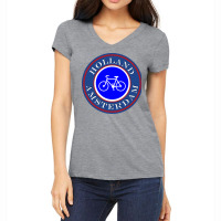 Holland Amsterdam Bicycles Only Tshirt Passport St Women's V-neck T-shirt | Artistshot