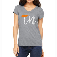 Tennessee State Flag Orange And White Home Shirt D Women's V-neck T-shirt | Artistshot