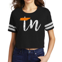 Tennessee State Flag Orange And White Home Shirt D Scorecard Crop Tee | Artistshot