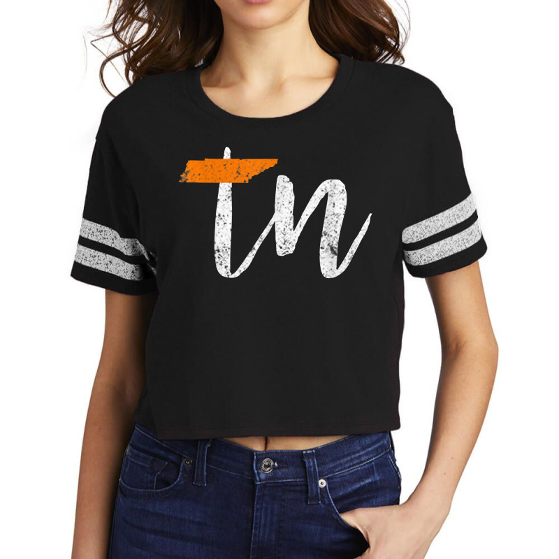 Tennessee State Flag Orange And White Home Shirt D Scorecard Crop Tee by catricegar | Artistshot