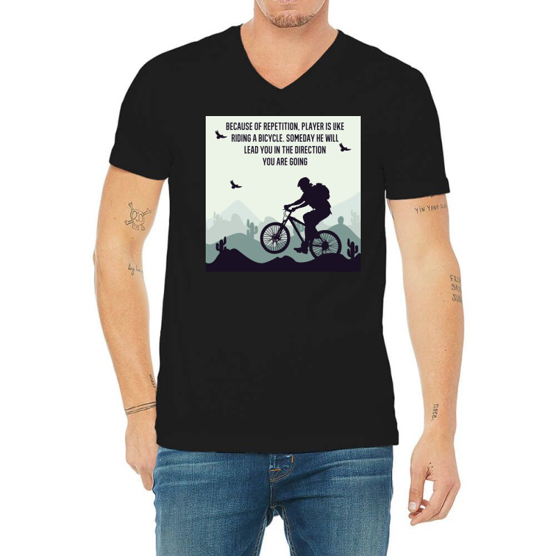 Mountain Bicycle Hippie V-neck Tee | Artistshot