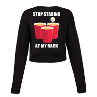 Cool Beer Pong Party Goer Quote Cropped Sweater | Artistshot