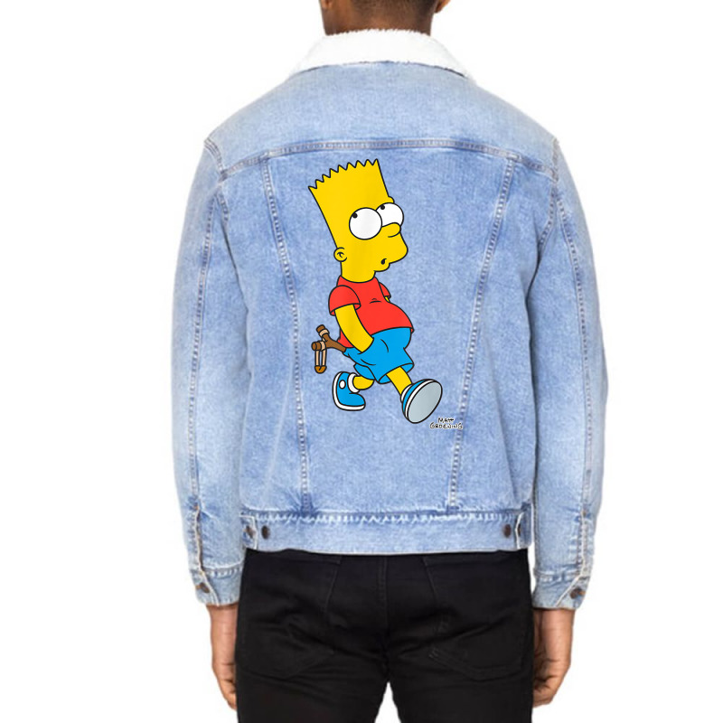 The Simpsons Bart Simpson With Slingshot T Shirt Unisex Sherpa-lined Denim Jacket | Artistshot