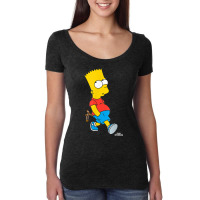 The Simpsons Bart Simpson With Slingshot T Shirt Women's Triblend Scoop T-shirt | Artistshot