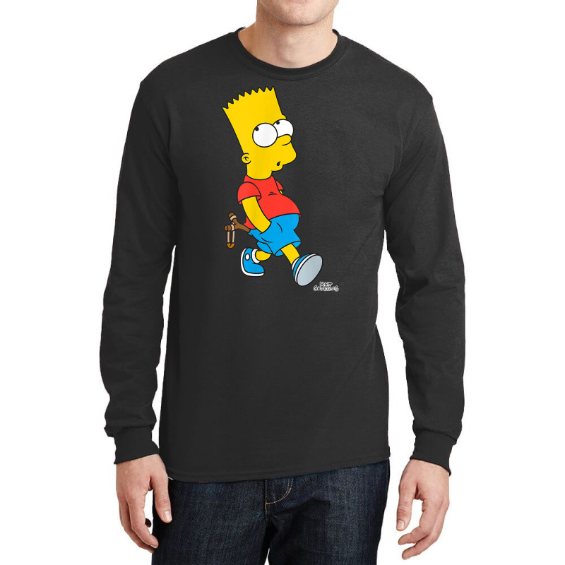 The Simpsons Bart Simpson With Slingshot T Shirt Long Sleeve Shirts | Artistshot