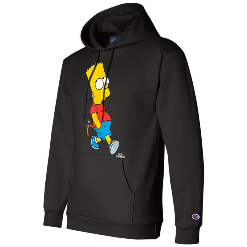 The Simpsons Bart Simpson With Slingshot T Shirt Champion Hoodie | Artistshot