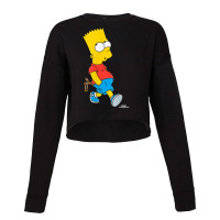 The Simpsons Bart Simpson With Slingshot T Shirt Cropped Sweater | Artistshot