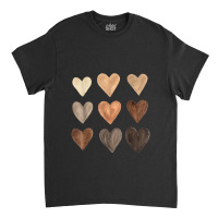 Diversity Heart Skin Tones Black Pride Melanin Kin Classic T-shirt | Artistshot