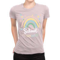 School Psychologist Rainbow Quote Quote Ladies Fitted T-shirt | Artistshot