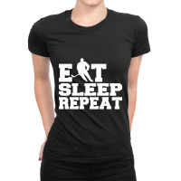 Hot Trend Eat Sleep Repeat Hockey Ladies Fitted T-shirt | Artistshot