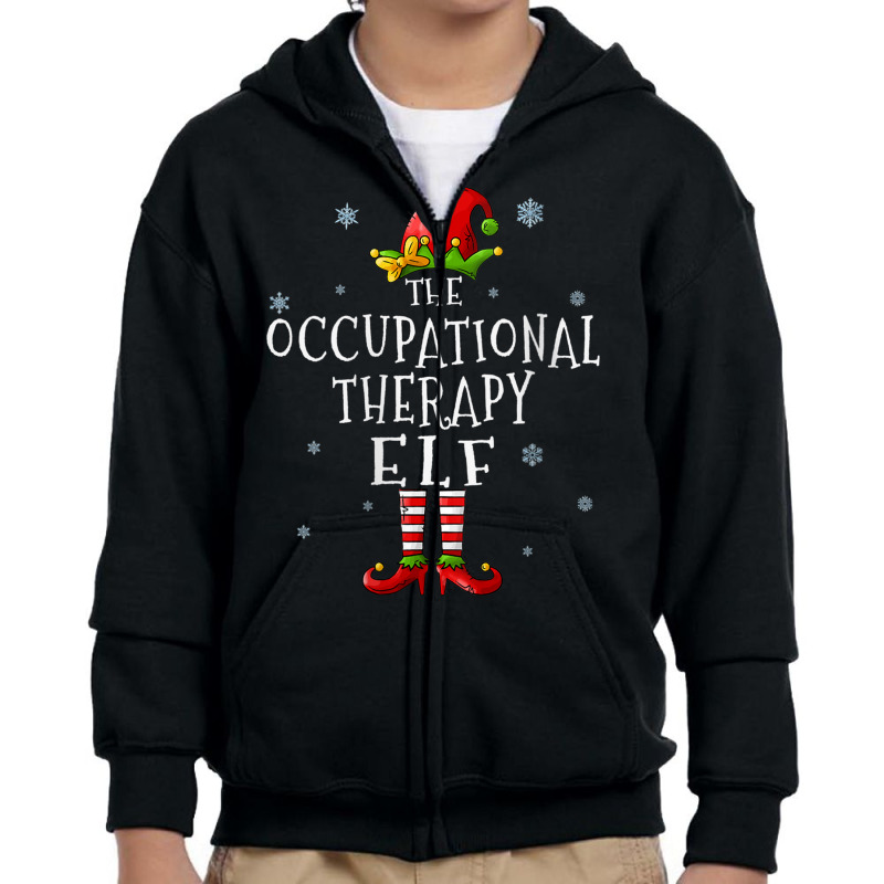 Womens Occupational Therapy Elf Funny Groupe Match Youth Zipper Hoodie by wafaha | Artistshot