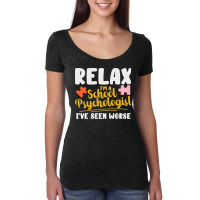 School Psychologist School Counseling Advising 70s Women's Triblend Scoop T-shirt | Artistshot