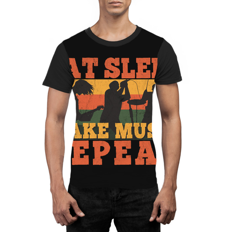 Trending Eat Sleep Soccer Repeat Funny Musician T- Graphic T-shirt by rebeccacameron | Artistshot