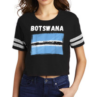 Botswana Flag Vintage Grunge Batswana Flag Botswan Scorecard Crop Tee | Artistshot