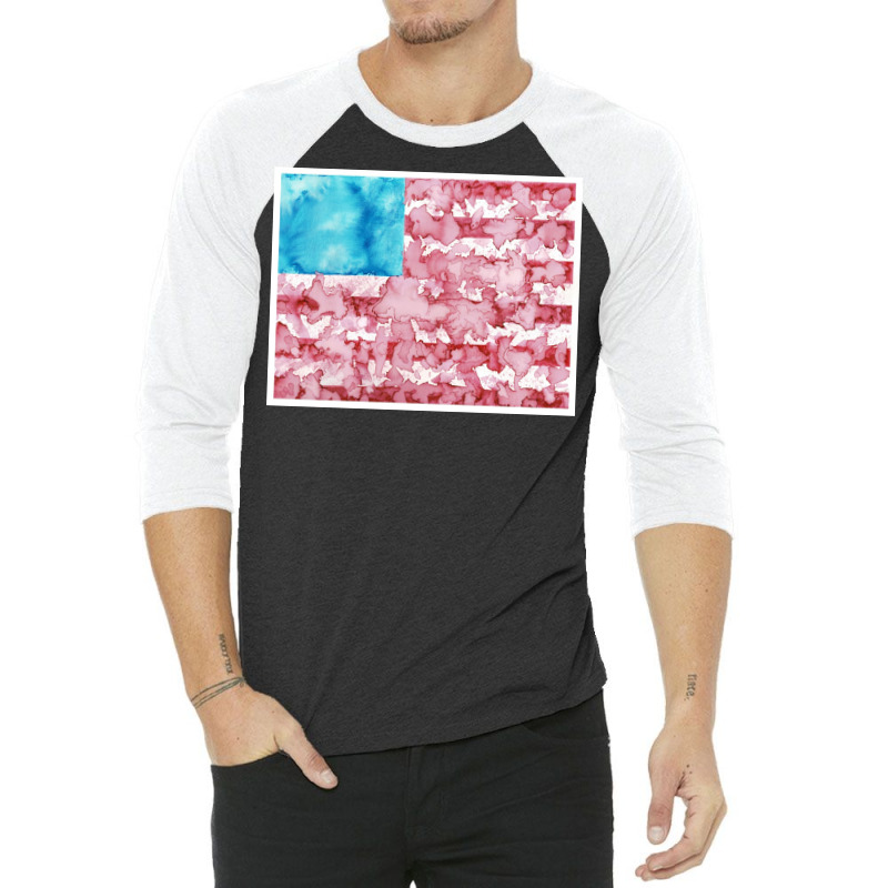 Watercolor America 3/4 Sleeve Shirt | Artistshot