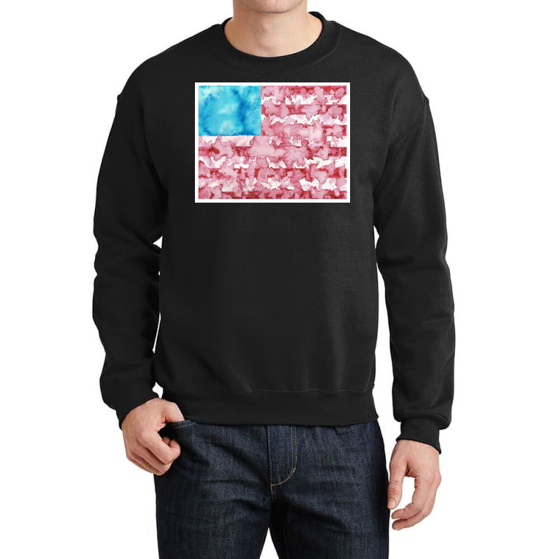 Watercolor America Crewneck Sweatshirt | Artistshot