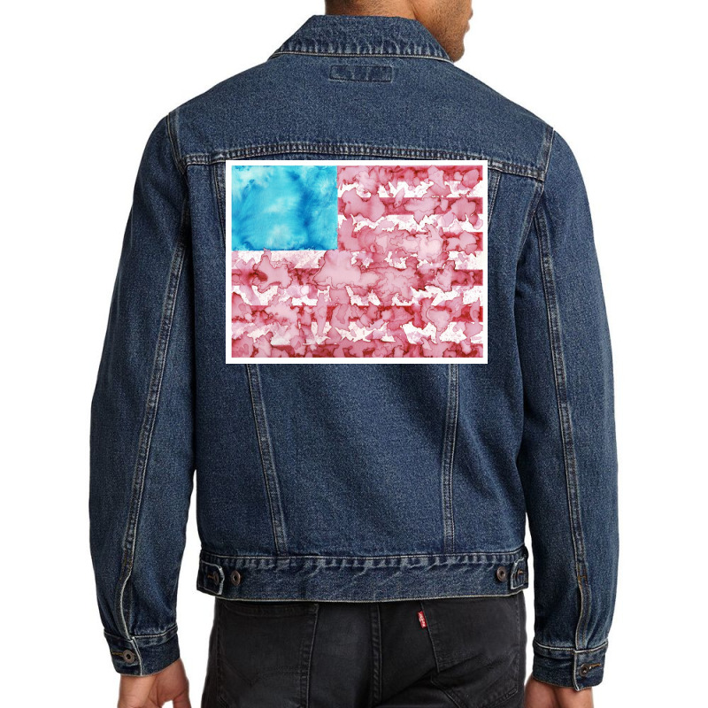 Watercolor America Men Denim Jacket | Artistshot