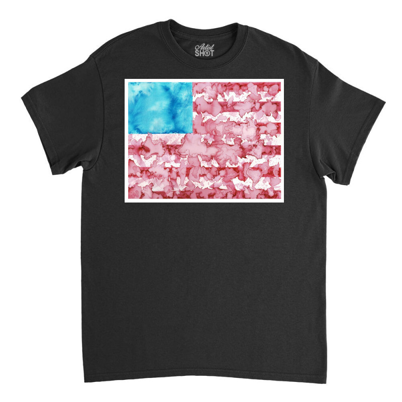 Watercolor America Classic T-shirt | Artistshot