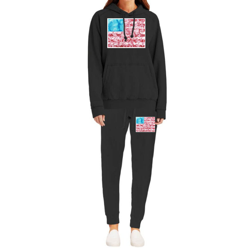 Watercolor America Hoodie & Jogger Set | Artistshot