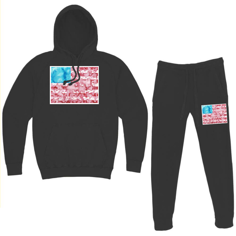 Watercolor America Hoodie & Jogger Set | Artistshot