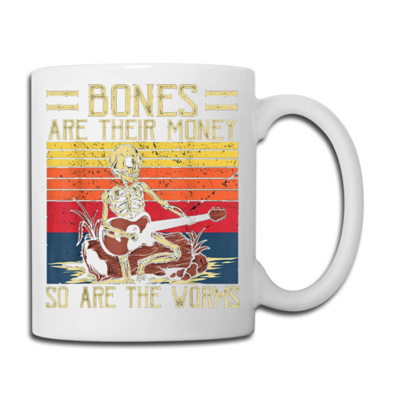 Bones Are Their Money T Shirt Skeleton Playing Gui Coffee Mug | Artistshot