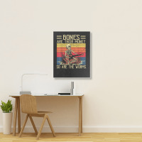 Bones Are Their Money T Shirt Skeleton Playing Gui Portrait Canvas Print | Artistshot