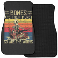 Bones Are Their Money T Shirt Skeleton Playing Gui Front Car Mat | Artistshot