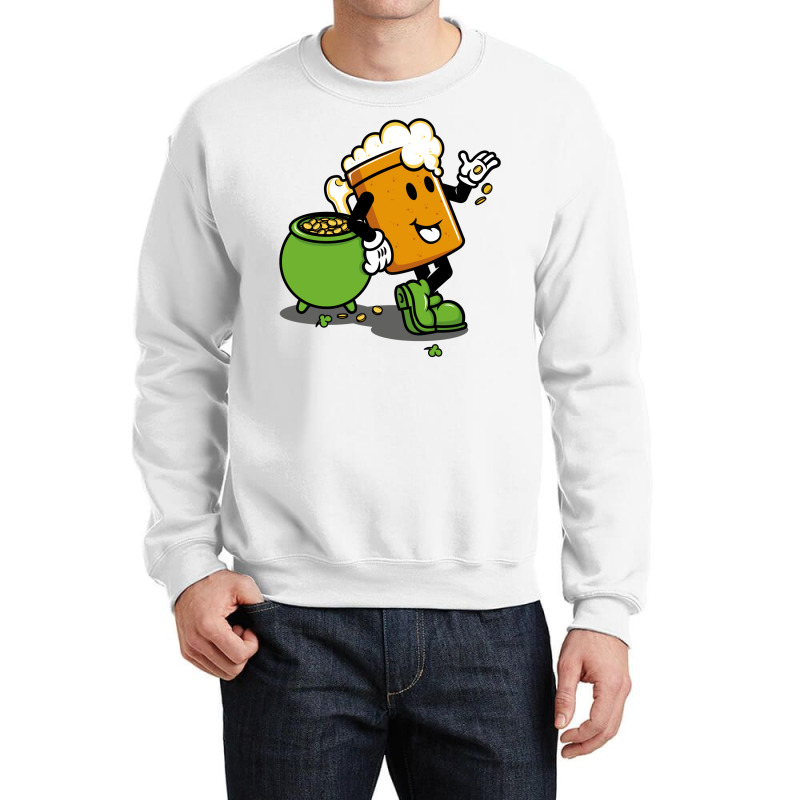 Cartoon Beer Irish Pale Ale Saint Patricks Day Crewneck Sweatshirt | Artistshot