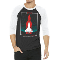 Buran Soviet Shuttle Orbiter Vintage Poster 3/4 Sleeve Shirt | Artistshot