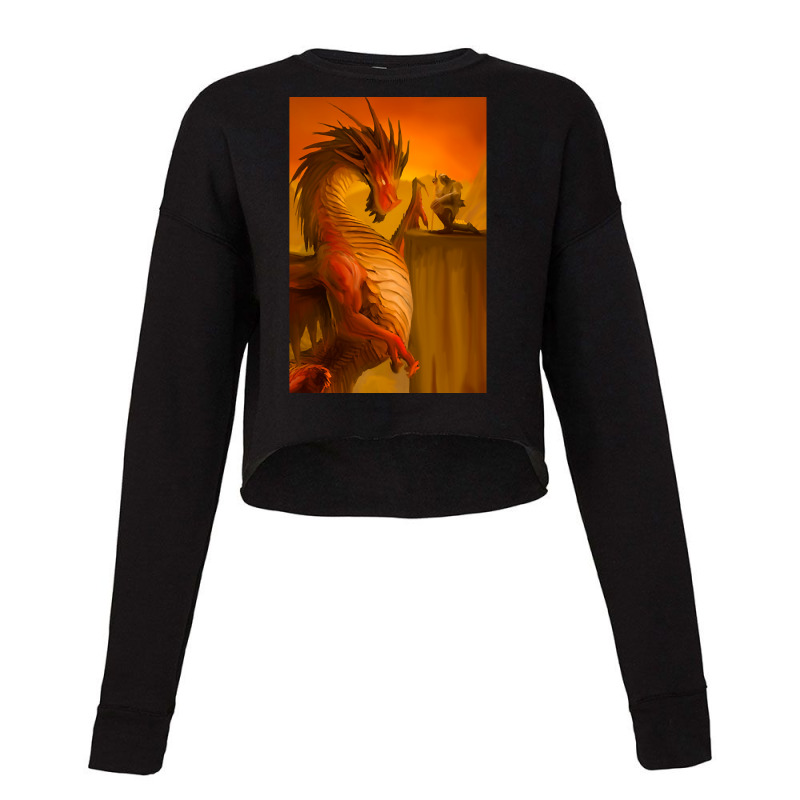 Hot Trend Fantasy Dragon And Knight Art Cropped Sweater by Duongthithanh75 | Artistshot