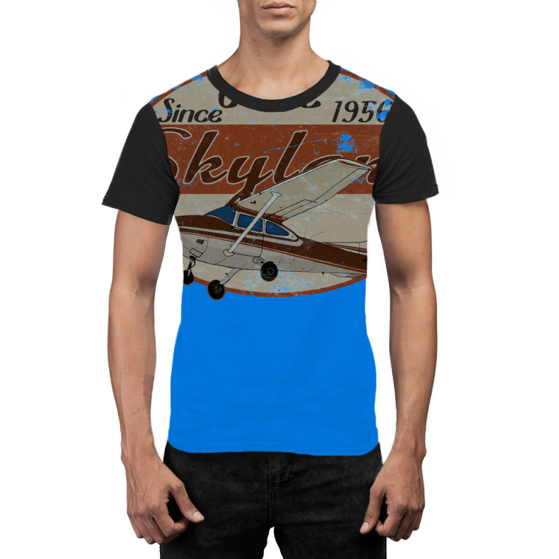 Cessna 182 Skylane Since 1956 Retro Vintage Airpla Graphic T-shirt | Artistshot