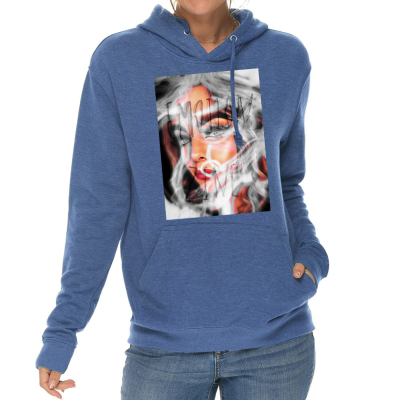 Black&white Retro Style Print Lightweight Hoodie by umdevons | Artistshot