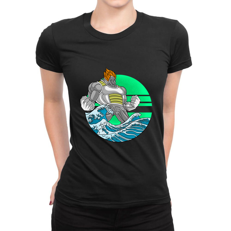 Goko Wave Ladies Fitted T-Shirt by slectastudio | Artistshot