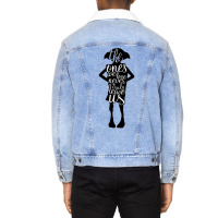 Magic Elf Silhouette Love Quote 40 Unisex Sherpa-lined Denim Jacket | Artistshot