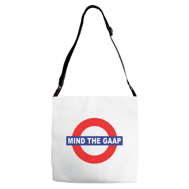 Mind The Gaap Gap Funny Accounting Joke Premium T Adjustable Strap Totes | Artistshot