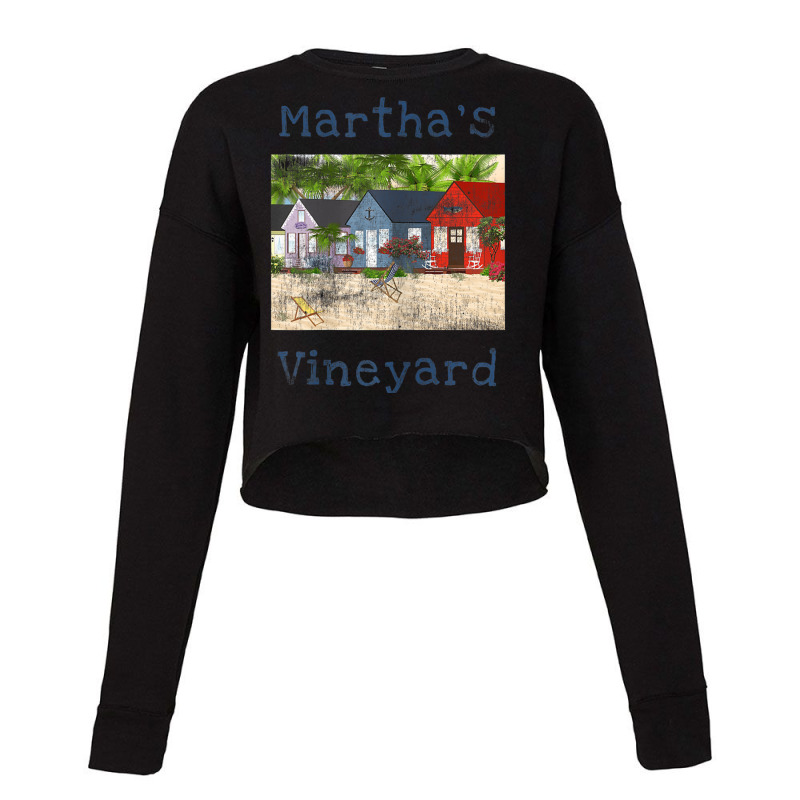 Womens Distressed Martha's Vineyard Cape Cod Islan Cropped Sweater by mheny | Artistshot