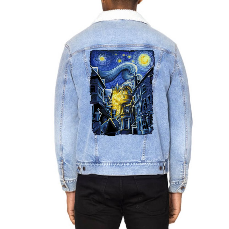 Staryy Magical World 25 Unisex Sherpa-Lined Denim Jacket by miurarylesv | Artistshot