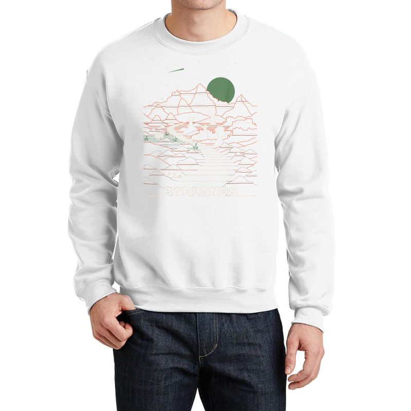 Vintage Retro Badlands National Park South Dakota Crewneck Sweatshirt by calguaa | Artistshot