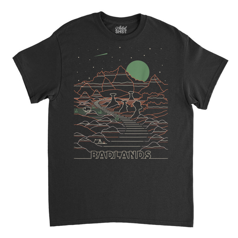 Vintage Retro Badlands National Park South Dakota Classic T-shirt by calguaa | Artistshot