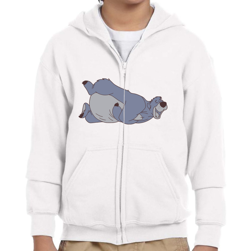 Baloo Laughing Youth Zipper Hoodie by whejo | Artistshot