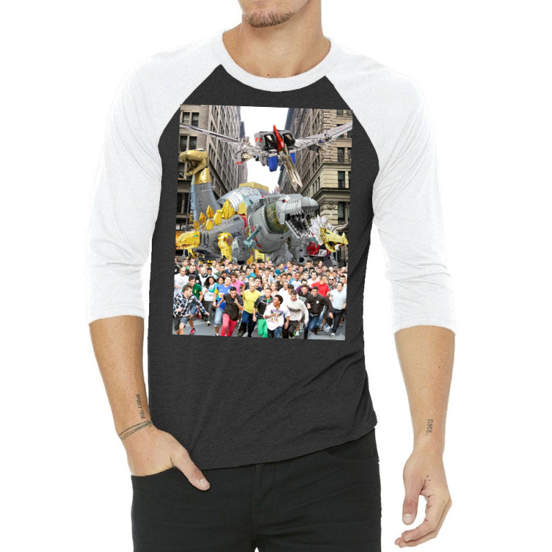 Attack Of The Dinobots 3/4 Sleeve Shirt | Artistshot