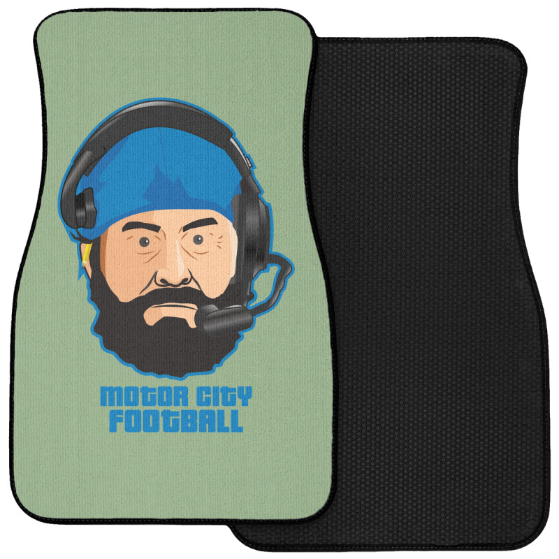 Motor City Football Cartoon Vector Front Car Mat | Artistshot