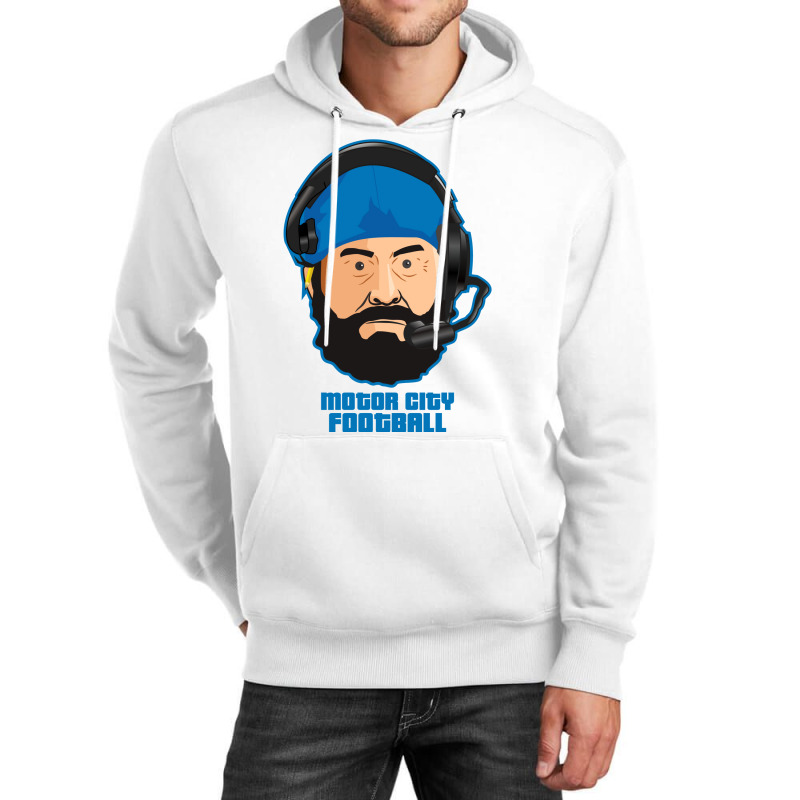 Motor City Football Cartoon Vector Unisex Hoodie | Artistshot